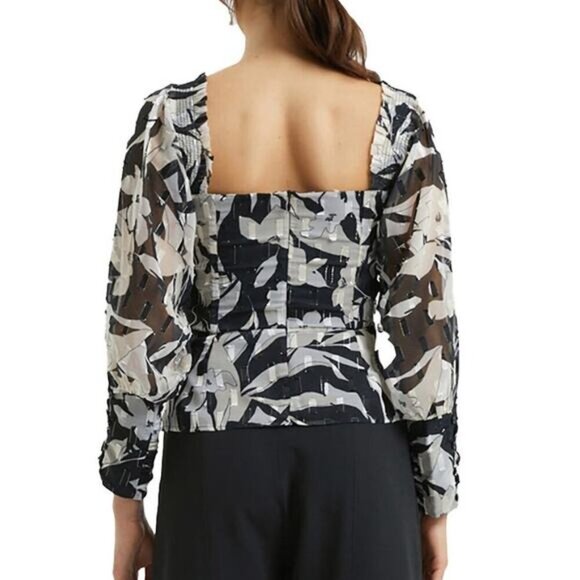 NWT FRENCH CONNECTION Ally Dinah Sweetheart Neck Top Sz 6 Rosebloom - Picture 9 of 9